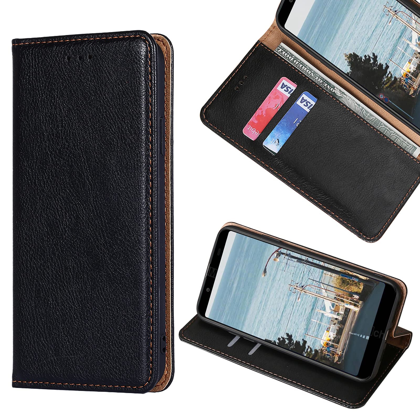 Amazon.co.jp: KWATUNG aquos sense3用ケース手帳型 アクオスセンス3
